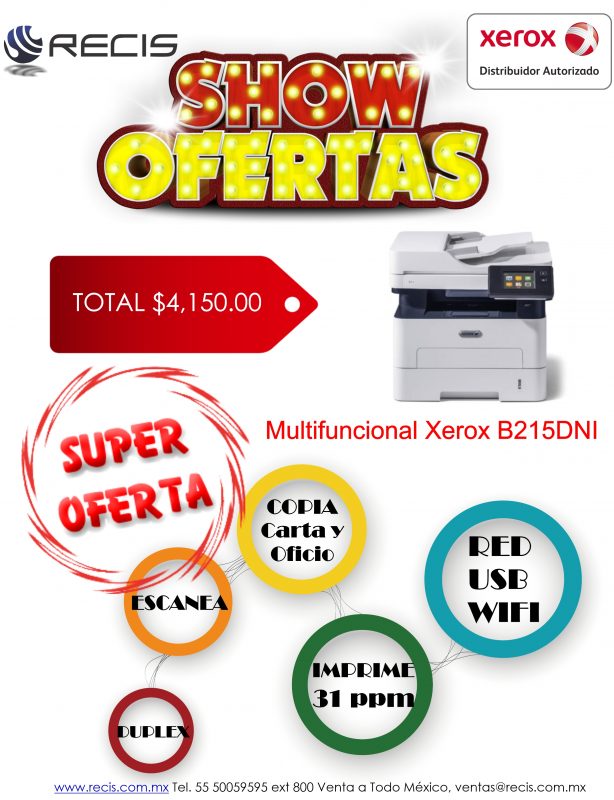 Impresora Multifuncional Monocromática Xerox B215_DNI