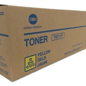TONER YELLOW MODELO TN-711Y RENDIMIENTO 31.5K PARA KONICA MINOLTA BIZHUB bh C654 (A3VU230)