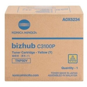 TONER YELLOW MODELO TNP-50Y RENDIMIENTO 6K PARA KONICA MINOLTA BIZHUB bh C3100P (A0X5234)